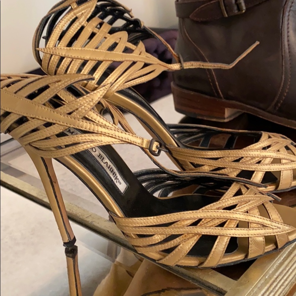 Manolo Blahnik cage sandals